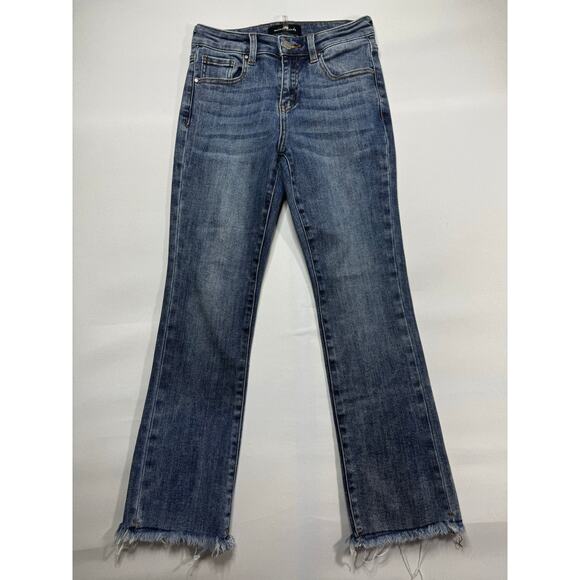 Social Threads x Risen Women's Straight Stretch Denim Jeans - Size 1/25 (25x26) - Picture 1 of 6